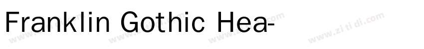 Franklin Gothic Hea字体转换